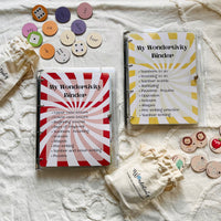 Learning Binders and Wooden Discs Set