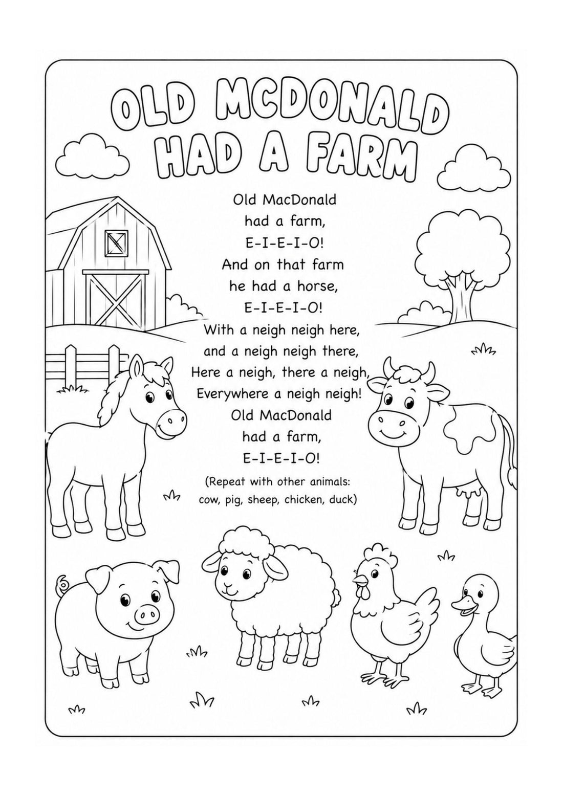 My Wondertivity Colouring Book & Nursery Rhyme Lyrics DIGITAL DOWNLOAD