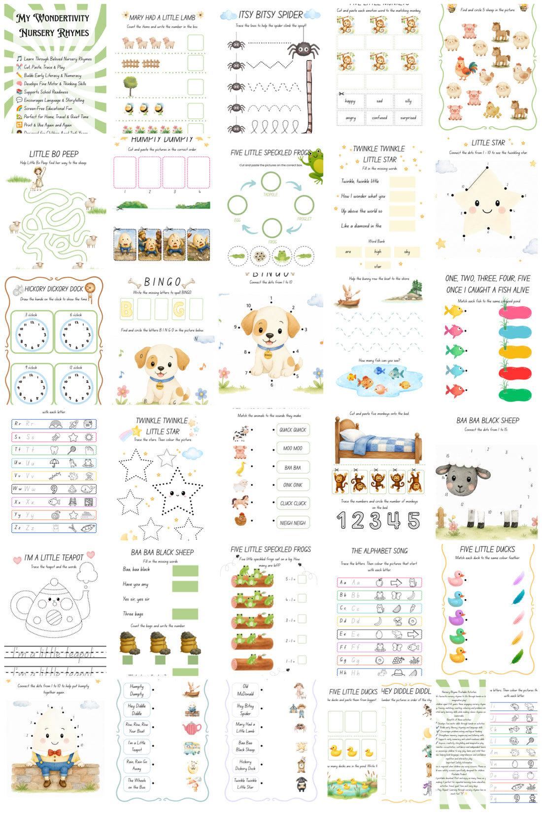 My Wondertivity Nursery Rhyme Binder DIGITAL DOWNLOAD