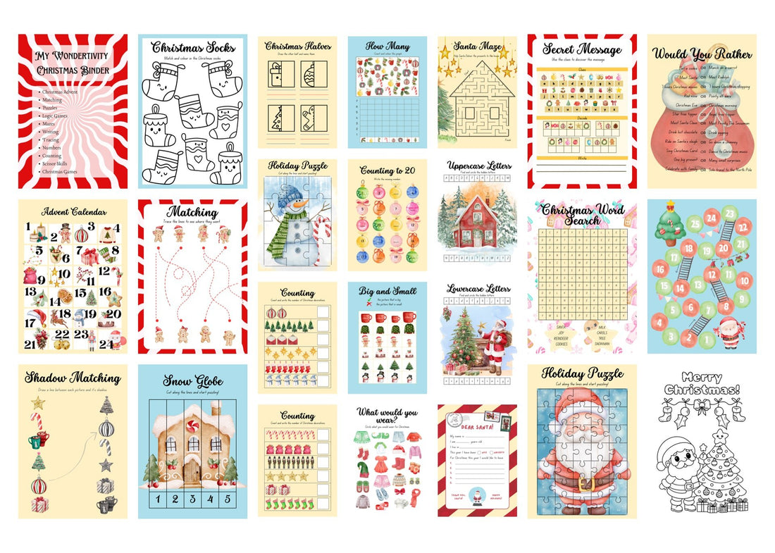My Wondertivity Christmas Binder DIGITAL DOWNLOAD - Wondertivity