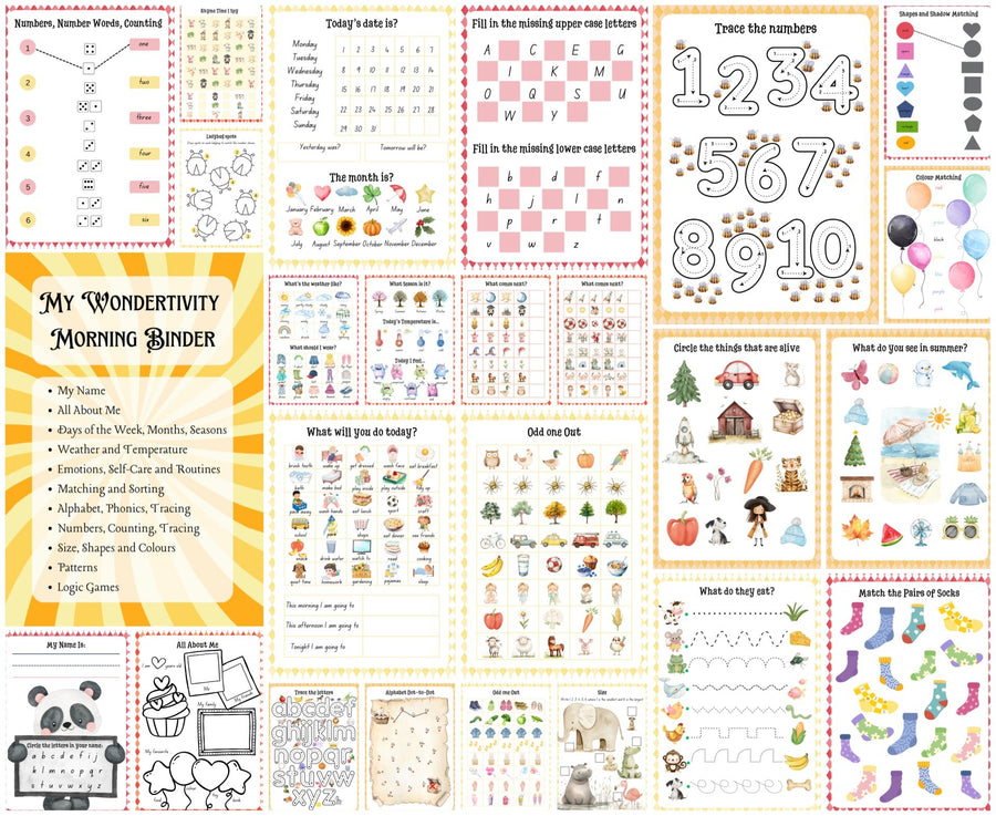 My Wondertivity Morning Binder DIGITAL DOWNLOAD - Wondertivity