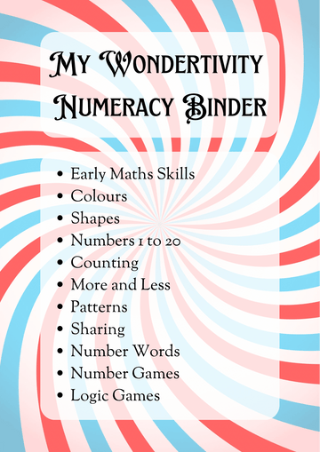 My Wondertivity Numeracy Binder DIGITAL DOWNLOAD - Wondertivity