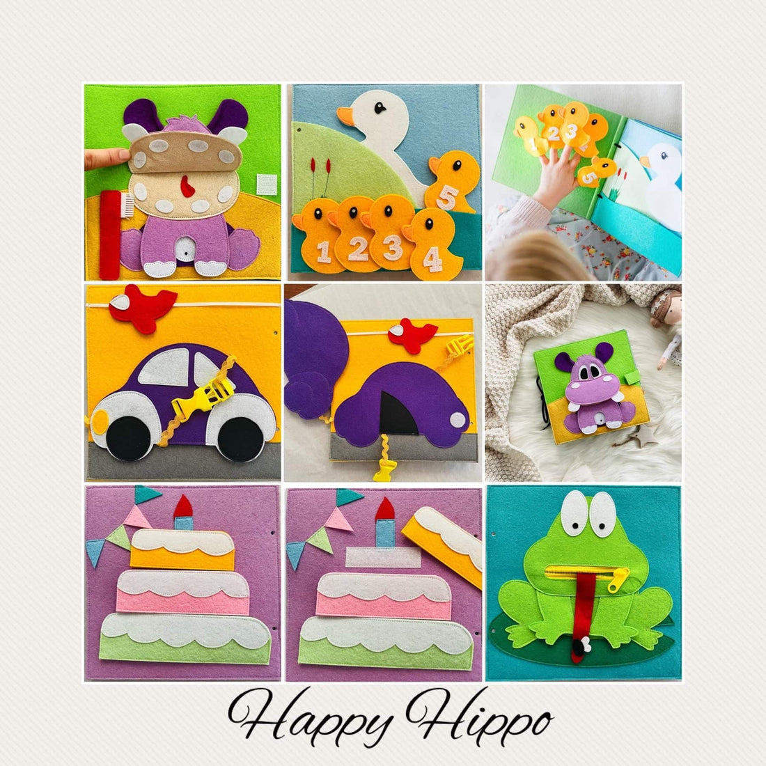 Happy Hippo Toddler Book - Wondertivity